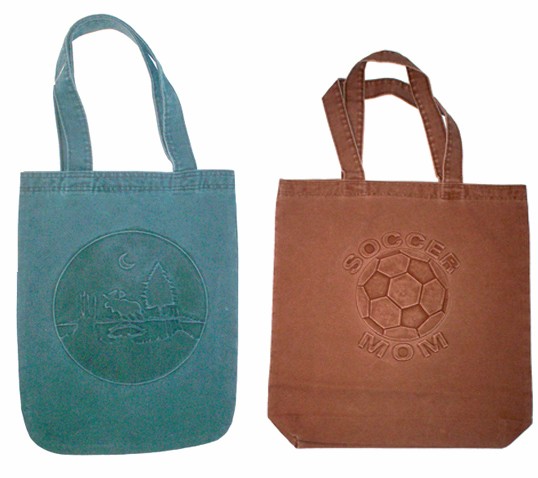 Embossed Canvas Tote Bags