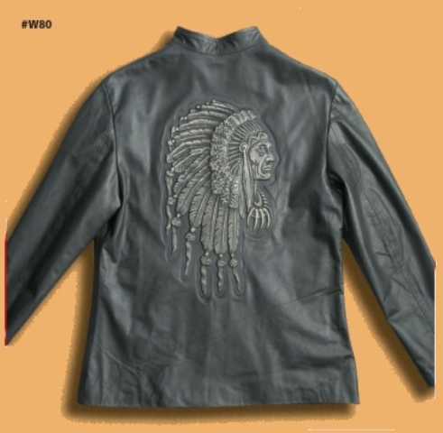 Embossed Leather Jacket - Tyca Corporation
